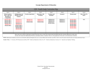 Curriculum Map - Georgia Mathematics Educator Forum: Grades K-5