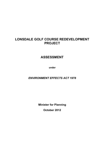 Minister`s Assessment - Department of Transport, Planning and