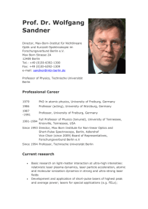 Prof. Dr. Wolfgang Sandner