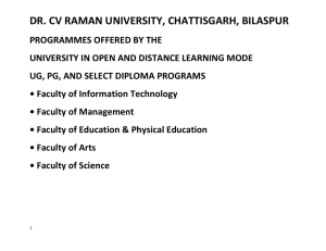 DR. CV RAMAN UNIVERSITY, CHATTISGARH, BILASPUR