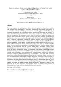 Local determinants of innovation and spatial dependence