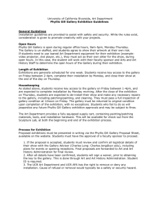 Phyllis Gill Gallery Guidelines - UC Riverside Department of Art
