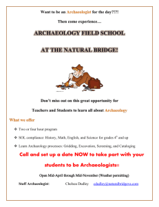 Archaeology Field School Flyer