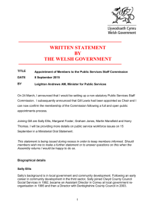 Appointment of Members to the Public Services Staff Commission