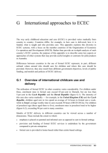 G International approaches to ECEC