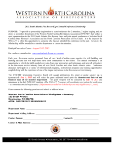 Conference Scholarship - Western North Carolina Association of