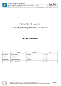 UG.CAO.00122 Foreign Part 145 approvals - Type - EASA