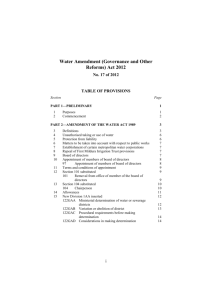 Water Amendment (Governance and Other Reforms) Act 2012