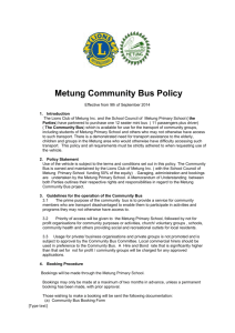 Metung Community Bus Policy