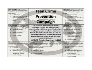 Teen Crime Campaign