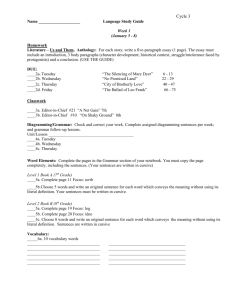 Cycle 3 Language Study Guide