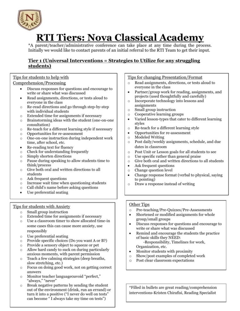 RTI Tiers-Categorized (2015-2016)