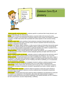 Common Core ELA glossary