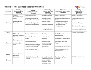 Module 1 The Business Case for Innovation
