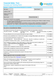 Excavation and Trenching Permit Form (FRM-00413)