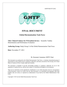 GHTF SG5 Scientific Validity Determination and Performance