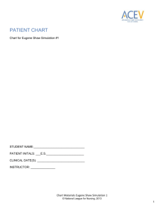 PATIENT CHART Chart for Eugene Shaw Simulation #1 STUDENT