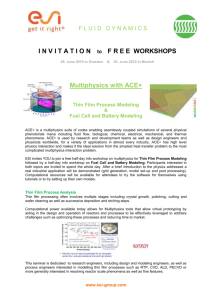 Multiphysics with ACE+ Thin Film Process Modeling & Fuel Cell and