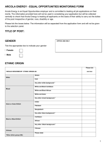 equal opportunities monitoring form
