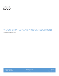 Vision, Strategy and Product Document