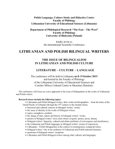 lithuanian and polish bilingual writers the issue of bilingualism in