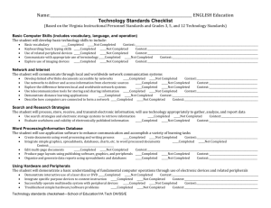 Technology Standards Checklist