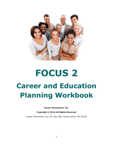 FOCUS 2 Career and Education Planning Workbook