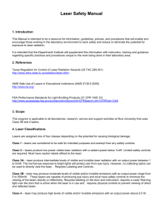 Laser Manual - Rice University Environmental Health & Safety