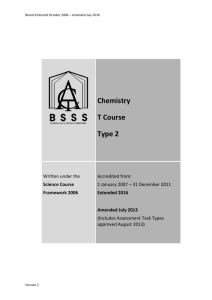 Chemistry T - ACT Board of Senior Secondary Studies