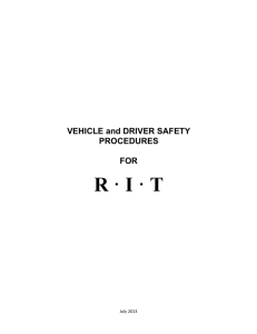 VEHICLE POLICIES AND PROCEDURES