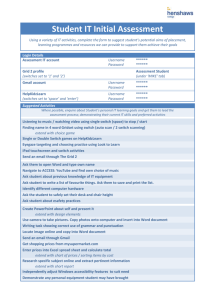 Henshaws College Initial IT Assessment Handout