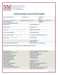 Laser Hazard Evaluation Form - Safety at NMSU