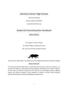 Student Handbook - Johnston High School