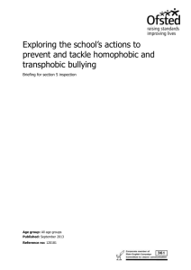 Exploring the schools actions to prevent homophobic bullying