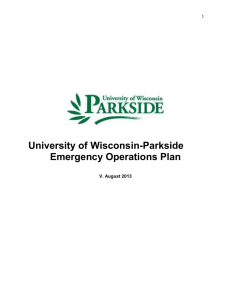 Emergency Operations Plan - University Of Wisconsin