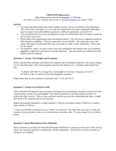 CHEM-5181 Homework 2 Mass Spectrometry and Chromatography