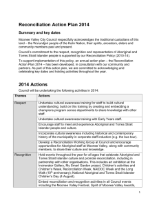 Reconciliation Action Plan 2014