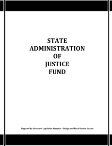 STATE ADMINISTRATION OF JUSTICE FUND