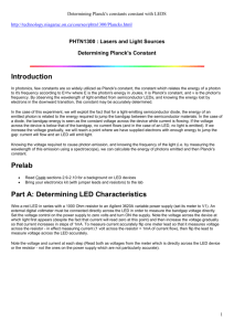 Part A: Determining LED Characteristics