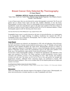 Breast Cancer Only Detected By Thermography
