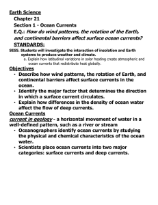 Section 1 - Ocean Currents