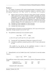 Chemistry Olympiad Preparatory Problems