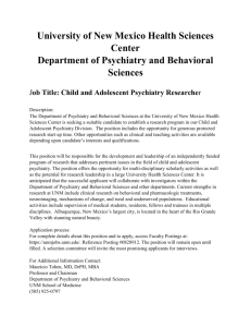 Child and Adolescent Psychiatry Researcher