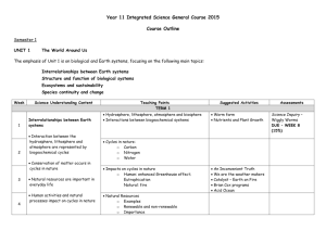 Year 11 – Integrated Science – Course Outline
