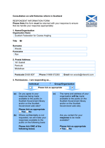 Wild Fisheries Reform Consultation Response Form May 2015