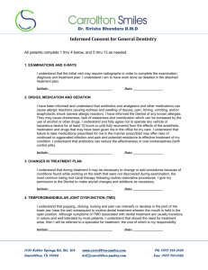 Consent form for General Dentistry
