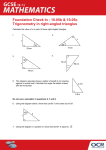 Trigonometry in right-angled triangles
