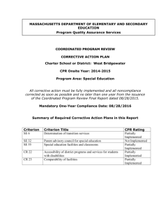 corrective action plan - Massachusetts Department of Education