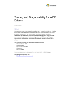 WPP Software Tracing Basics
