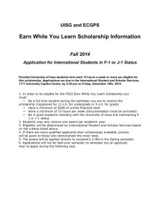 UISG and ECGPS Earn While You Learn Scholarship Information